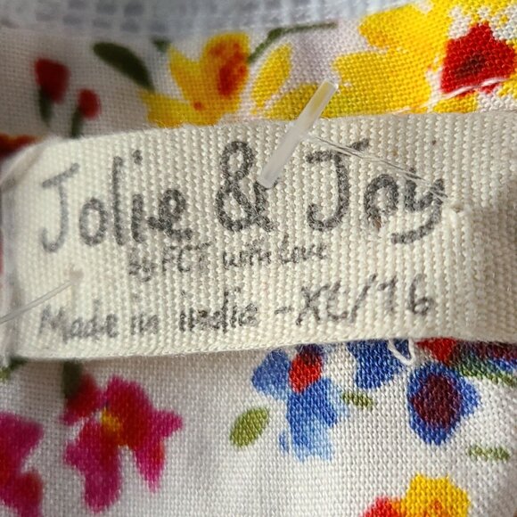 JOLIE & JOY BY FCT WITH LOVE FLORAL GIRLS SMOCKED ONE-PIECE DRESS SIZE XL 16 - Picture 3 of 11
